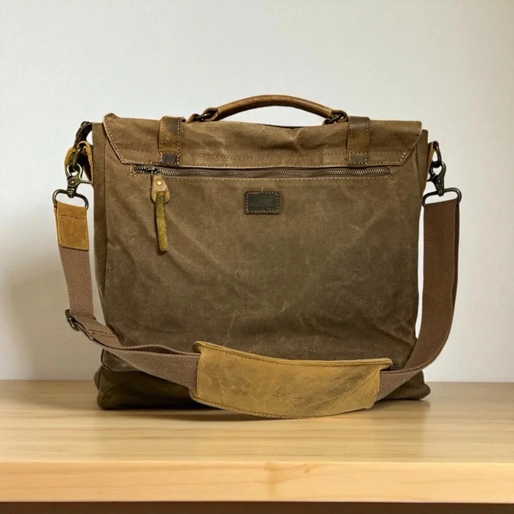 TSD Stylish Brown Leather Messenger Bag